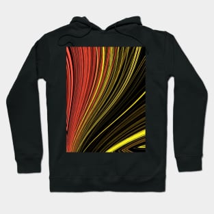 Saturn type ring pattern in shades of red yellow and orange Hoodie